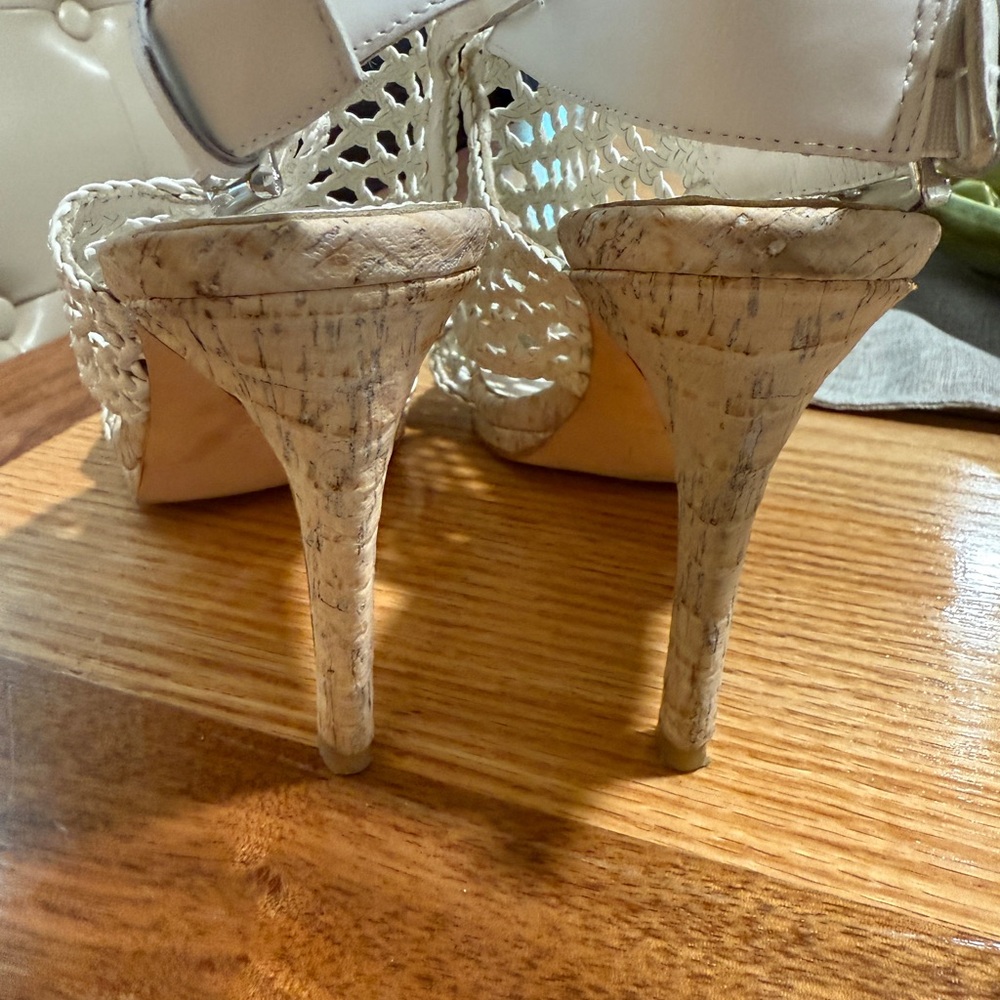 Donald J. Pliner White Crochet Heels - Picture 4 of 5